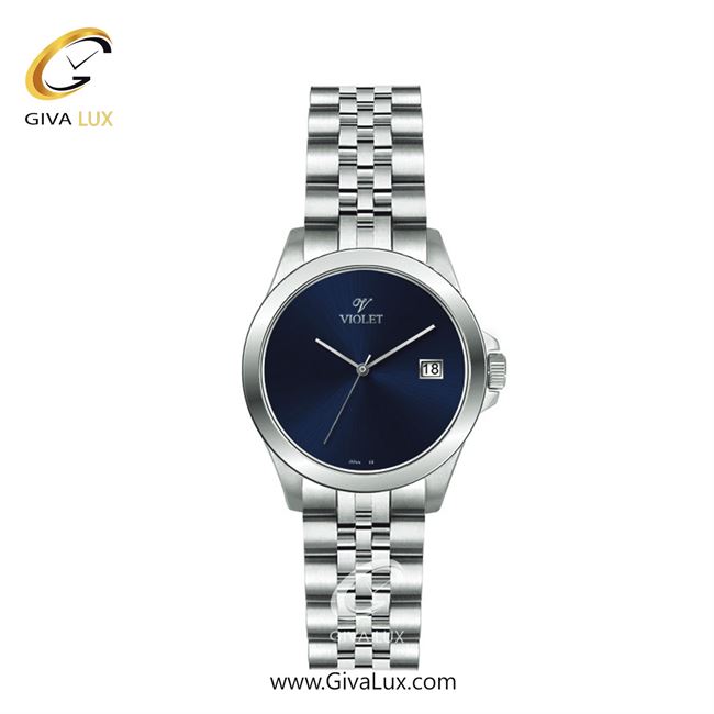 ساعت مچی اورجینال زنانه ویولت VIOLET نقره ای | نقره ای| سرمه ای| کد رفرنس 0589 سایز کوچک